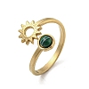 304 Stainless Steel with Synthetic Malachite Ring RJEW-Z031-01A-03-1