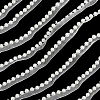 5Yards Polyester with Plastic Pearl Ribbon OCOR-CY0004-14B-1