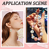 20Pcs 5 Colors Luminous Polymer Clay Rhinestone Flower Beads RESI-SC0005-56-5