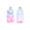 Gradient Color Opaque Resin Pendants RESI-R433-02B-1