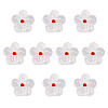 10Pcs Transparent Handmade Bumpy Lampwork Beads LAMP-TADJ0001-48F-2