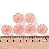 Transparent Frosted Acrylic Bead Caps MACR-S371-04A-763-4