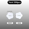200Pcs 2-Hole Resin Buttons RESI-SP0001-52B-2