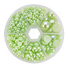1Box ABS Plastic Imitation Pearl Dome Cabochons SACR-PH0001-18-1