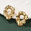 304 Stainless Steel Stud Earrings for Women EJEW-U052-07G-2