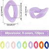 SUPERFINDINGS 720Pcs 9 Colors Opaque Acrylic Linking Rings SACR-FH0001-07-2