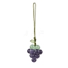 3Pcs Cat Eye Grape Pendant Decorations HJEW-TA00415-3