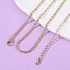 Brass Textured Twisted Chain Necklaces MAK-L045-05G-2