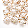 ABS Plastic Imitation Pearl Pendants PACR-T007-20-1