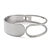Hollow Out 304 Stainless Steel Wide Cuff Bangles BJEW-G689-01P-2