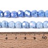 Anti-Tarnish Electroplate Glass Beads Strands EGLA-ZX010-8mm-09-6