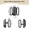 12Pcs 3 Colors Alloy Interlocking Clasps FIND-PH0021-43-2
