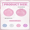 300Pcs Transparent Resin Beads MACR-LP0001-07-3
