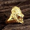Fashion 316L Surgical Stainless Steel Lion Rings for Men RJEW-BB03952-11-3