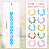9Pcs 9 Colors Elastic Cords and Acrylic Golf Beads Count Stroke Score Counter HJEW-DR00083-2