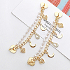 WADORN 3Pcs 3 Style Pearl Plastic Beads Charms Link Chain Phone Case Double Chain Strap Set AJEW-WR0001-42-5