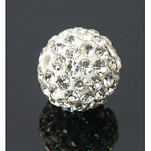 Polymer Clay Rhinestone Beads RB-H284-14MM-001