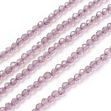 Transparent Glass Beads Strands GLAA-F094-A07