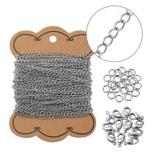 DIY Brass Twisted Chains Necklace Making Kits DIY-LS0002-88P