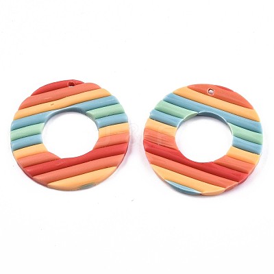 Handmade Polymer Clay Pendants X-CLAY-N010-008D-1
