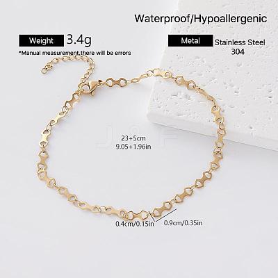 Vintage 304 Stainless Steel Link Chain Bracelets for Women SR6188-1-1