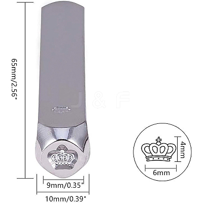 Iron Metal Stamps AJEW-BC0005-39B-1
