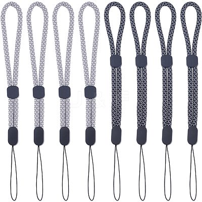 8Pcs 2 Colors Polyester Mobile Phon Straps AJEW-GF0009-47-1