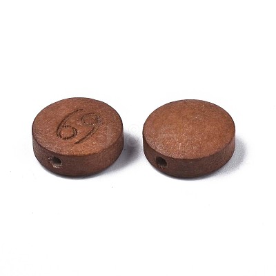 Laser Engraved Wood Beads WOOD-S053-53G-1