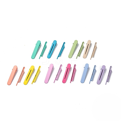 Spray Painted Alloy Alligator Hair Clips Sets PHAR-F009-06-1