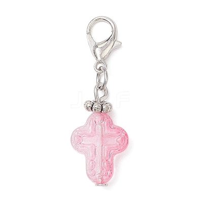 9Pcs Glass Pendant Decorations X1-HJEW-JM03929-02-1