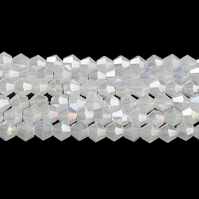 Imitation Jade Electroplate Glass Beads Strands EGLA-A039-J4mm-B06-1