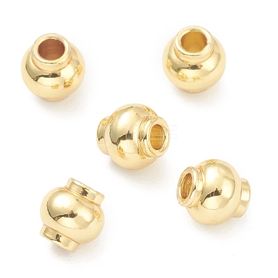 Brass Spacer Beads KK-O136-06G-1