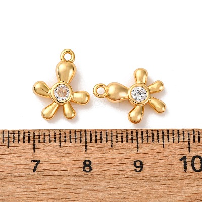 Brass Micro Pave Cubic Zirconia Pendants KK-K382-60G-1