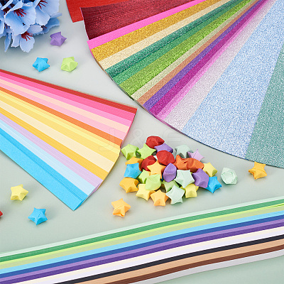 2 Bags 2 Styles Lucky Star Origami Paper DIY-TA0009-55-1