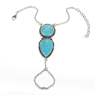 Bohemian Style Alloy Finger Ring Bracelets for Women WG85AD3-01-1