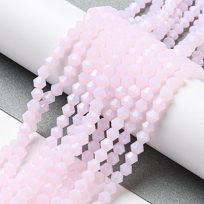 Imitation Jade Glass Beads Strands EGLA-A039-J4mm-D02-1