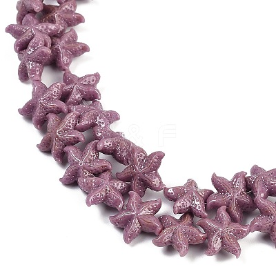 Synthetic Coral Dyed Carved Beads Strands CORA-K009-06B-06-1