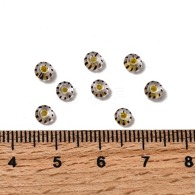 Transparent Stripe Glass Seed Beads GLAA-NH0001-06E-1