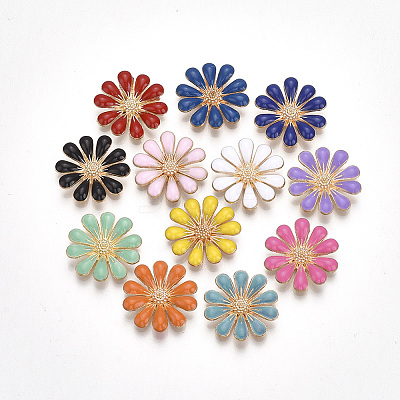 Alloy Enamel Cabochons X-PALLOY-T066-10-1