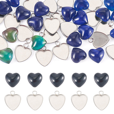 20Pcs 304 Stainless Steel Pendant Cabochon Settings for Fashion Jewelry STAS-TA0006-23-1