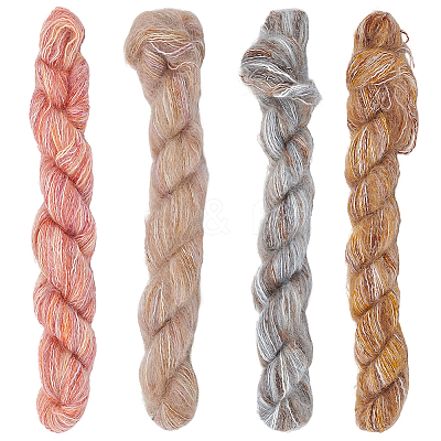 4 Rolls 4 Colors Gradient Mohair Yarn OCOR-CY0004-09A-1