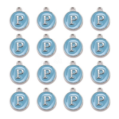 Platinum Plated Alloy Enamel Charms ENAM-S118-04P-P-1