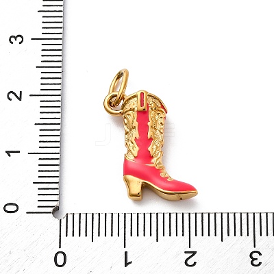304 Stainless Steel Enamel Pendants STAS-I331-27G-01-1