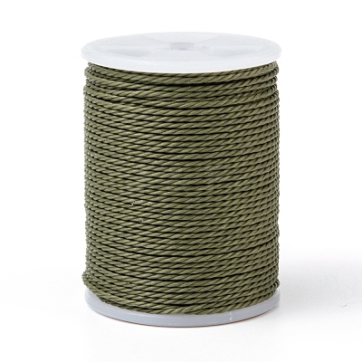 Round Waxed Polyester Cord YC-G006-01-1.0mm-37-1
