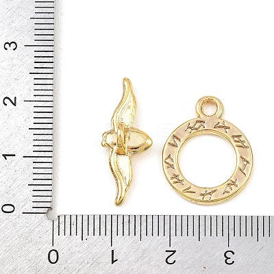 Brass Toggle Clasps KK-G548-42G-03-1