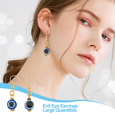 DIY Blue Evil Eye Earring Making Kit DIY-AR0002-85-1