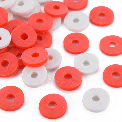 2 Colors Handmade Polymer Clay Beads CLAY-N011-032-26-1