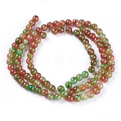 Spray Painted Glass Beads Strands GLAA-A038-C-47-1