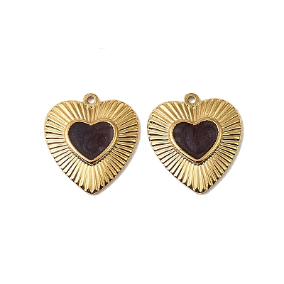 304 Stainless Steel Enamel Pendants STAS-I371-31G-03-1