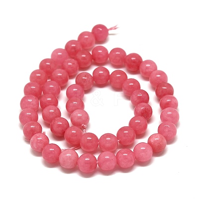 Natural Chalcedony Beads Strands G-S333-8mm-007-1